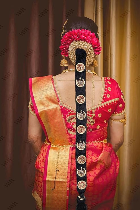 Traditional Pula Poola Jada Billalu Hair Choti